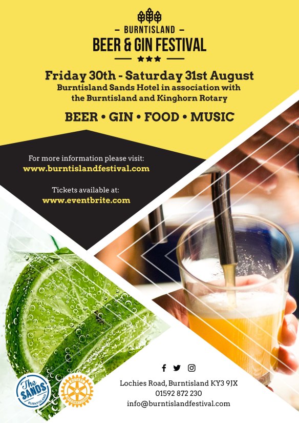 Job 8612 - Burntisland Sands Hotel - Burntisland Festival Advert
